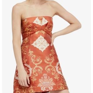 FREEPEOPLE COPPER COMBO STRAPLESS DRESS NEW W TAGS SIZE 12
